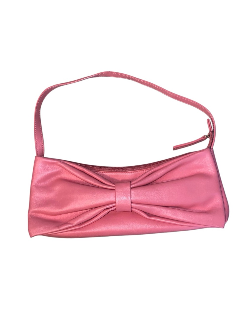 Furla Y2K Genuine Leather Baguette Bow Shoulder Bag - Picture 2 of 7